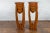 Mid 20th Century Javanese Art Deco Style Teak Wood & Brass Brace Plant Stands - A Pair For Sale In New York - Image 6 of 13