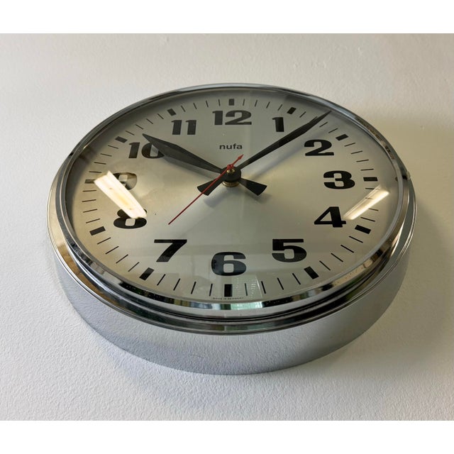 Vintage Electric Wall Clock from Nufa, 1960s For Sale - Image 6 of 18