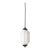 Vintage Anthropologie-Inspired Pendant Light With White Glass Shade For Sale