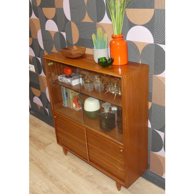 Brown Vintage Display Cabinet in Teak and Walnut, 1960s For Sale - Image 8 of 16
