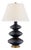Christopher Spitzmiller by Visual Comfort Signature Smith Medium Table Lamp in Mixed Blue Brown with Linen Shade For Sale