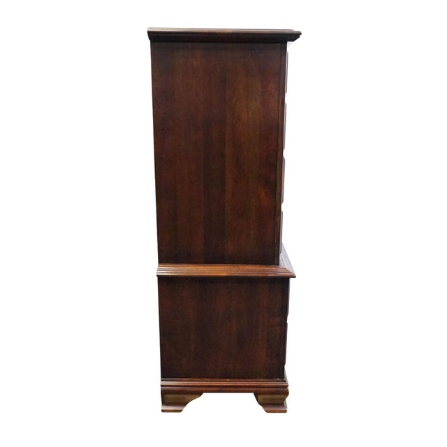 Cresent Furniture Solid Cherry Traditional Style 40" Chest on Chest 2216 For Sale - Image 10 of 11