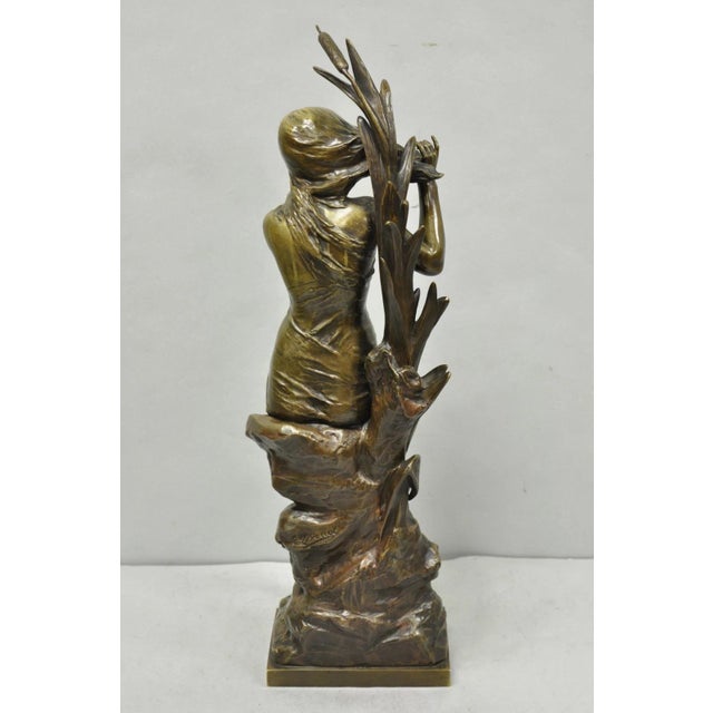 Antique Edouard Drouot (1859-1945) "La Rosse" French Bronze Sculpture of Woman For Sale - Image 15 of 18