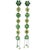 2000 - 2009 Italian 18K Two-Tone Gold Tsavorite Garnet and Peridot Long Floral Earrings For Sale - Image 5 of 12