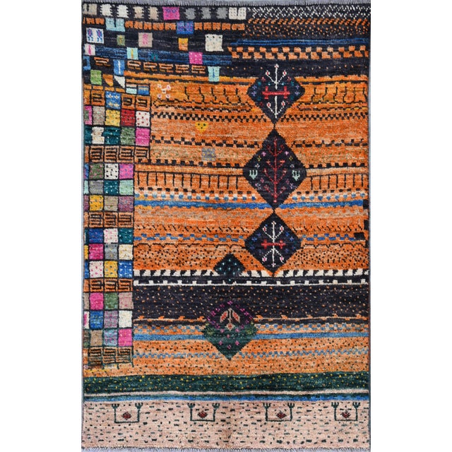 Vintage Afghan Handmade Rug For Sale - Image 6 of 6