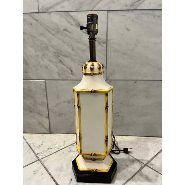 Mid 20th Century Palm Beach Bamboo Ceramic Frederick Cooper Lamp For Sale - Image 10 of 14