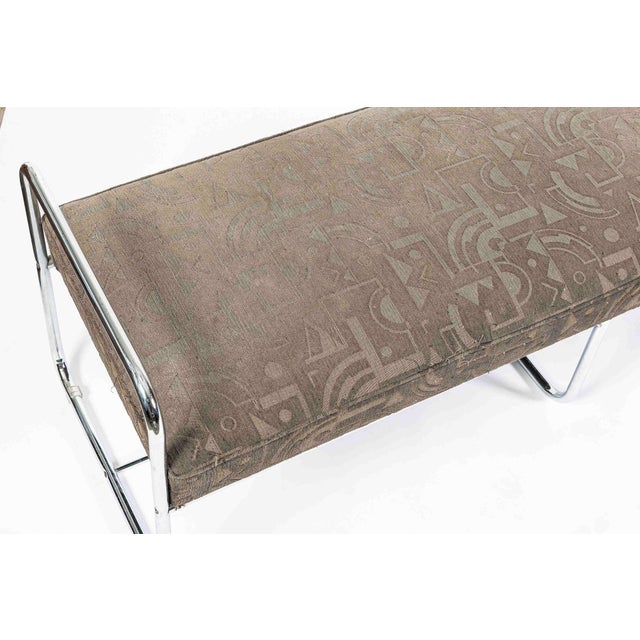 Antique Hoffmann Bauhaus Daybed Bench for Howell, Art Deco Chrome Tubular Steel Bench, 1940s For Sale - Image 9 of 14