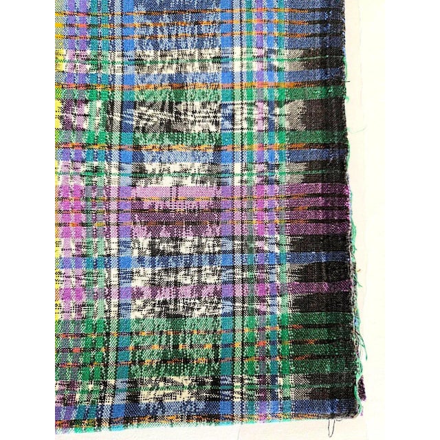 Textile Vintage Guatemalan Jaspe Ikat Cotton Textile, 4" Yards Long For Sale - Image 7 of 11