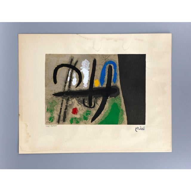 A print * a color lithograph with pochoir * on wove paper * by joan miró (1893–1983) * from the series: miró cartones...