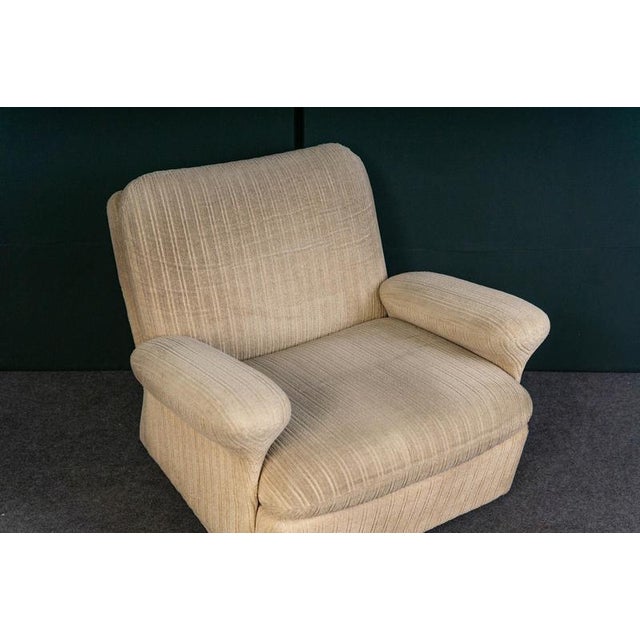 Mid-Century Beige Fabric Chair For Sale - Image 9 of 18