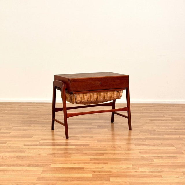 Teak Side or Sewing Machine Table, Denmark, 1950s-1960s For Sale - Image 15 of 15