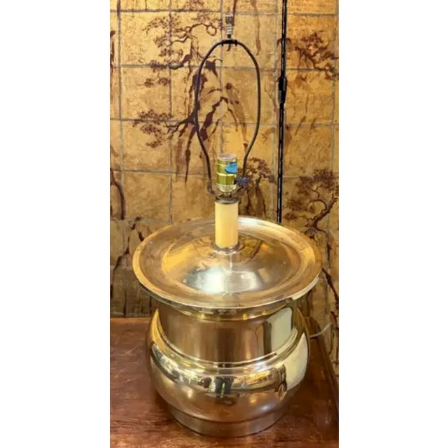 Mid 20th Century Mid Century Modern Brass Urn Lamp, Signed For Sale - Image 4 of 7