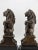 Bronze Rare Antique Pair of Victorian-Era Bronze Lion Rampart Bookends on Pedestal. For Sale - Image 8 of 16