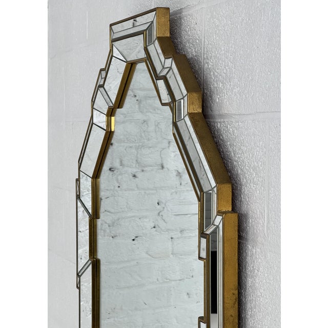 Gold Art Deco Bevelled Mirror from Deknudt For Sale - Image 8 of 11