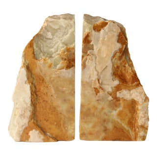 Onyx Slab Bookends - A Pair For Sale