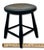 Very Nice Hand Made Antique American Primitive Pine Wood Footstool With Excellent Original Old Black Paint For Sale - Image 17 of 18