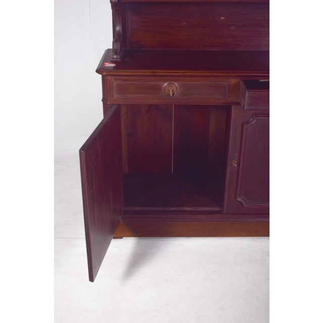 Brown Antique English High Rise Sideboard For Sale - Image 8 of 9