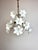 Glass 1980s Murano Style White Glass Flower Chandelier For Sale - Image 7 of 15