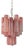 Vintage Glass Tube Chandelier with 30 Albaster Pink Glasses, 1990s For Sale