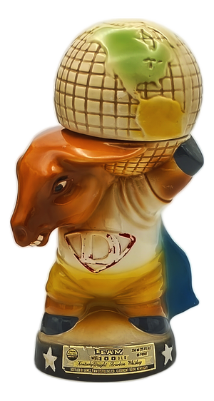 Ceramic Superhero Donkey Carafe by Jim Beam, USA, 1980s