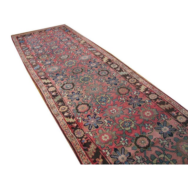 Antique Persian Bijar rug, size: 4'1" x 14'5".