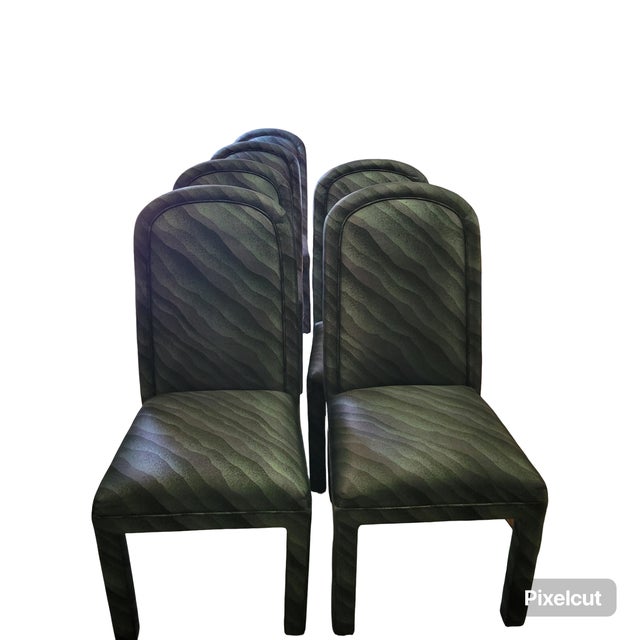 Black 1980s Set of 6 Post Modern Dining Chairs For Sale - Image 8 of 8