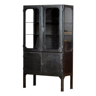 Vintage Polished Medical Cabinet, 1970s For Sale