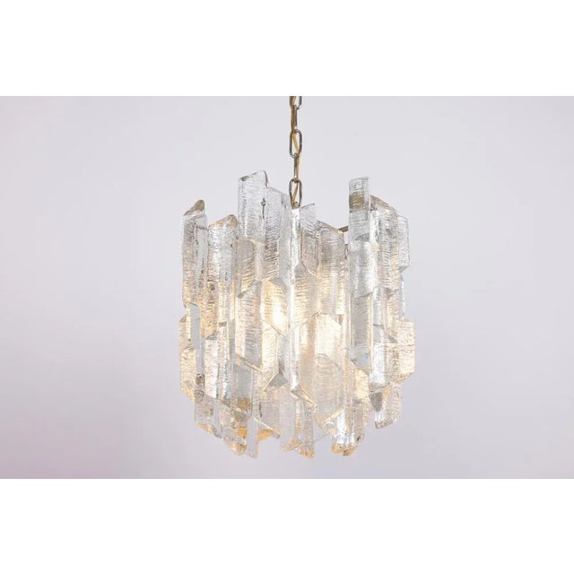 Vintage Murano Ice Glass Chandelier from Kalmar, 1970s For Sale - Image 10 of 17
