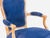 Antique French Louis XVI Style Sapphire Blue Velvet Armchair, Circa 1900 For Sale - Image 4 of 4