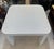 Modern Very Heavy Vintage Modern White Rafia Gaming Card Table Style and Quality of Karl Springer For Sale - Image 3 of 11