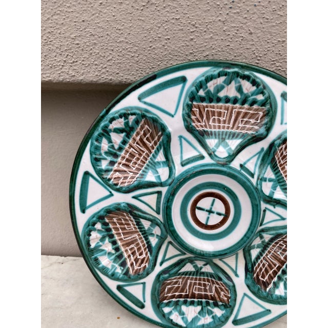 Rare Oyster Plate signed Robert Picault. Robert Picault (1919 - 2000) was born in Vincennes, Paris and studied at the...