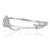 Metal Carat&Her Floral Halo Pavé Set Bangle Bracelet in 925 Silver - Wedding Gift For Sale - Image 7 of 12