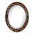 Friedman Brothers Traditional Gold & Black Regency Ebonised Oval Wall Mirror, Decorative Arts Inc For Sale