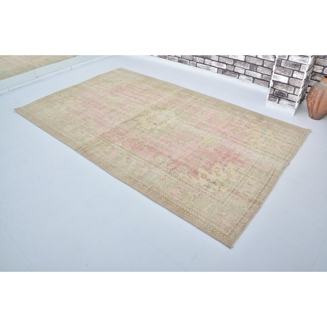 1950s Oushak Home Living Rug For Sale - Image 4 of 10