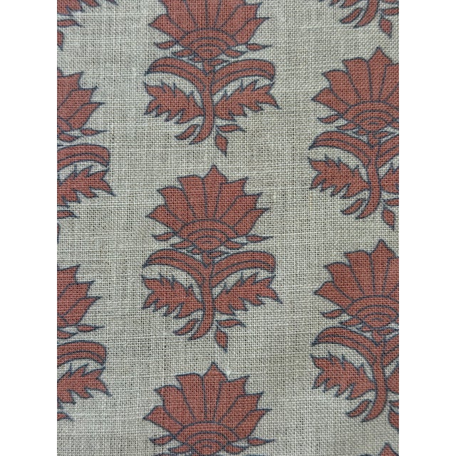 Alex Conroy Textiles Colored Thistle Linen Fabric 2 1/2 Yards For Sale In Raleigh - Image 6 of 6