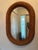 Mid-Century Modern 1970s Mid Century French Style Oval Rattan Mirror For Sale - Image 3 of 5
