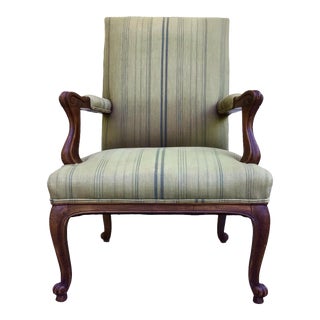 1950s Walnut Wood Arm Chair For Sale