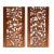 4 Pcs Chinese Brown Stain Lotus Pond Ducks Fishes Wood Panel Floor Screen For Sale - Image 9 of 9