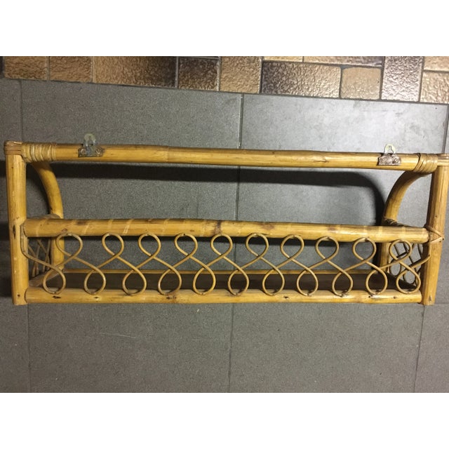 Vintage Rattan Hanging Shelf, 1970s For Sale - Image 4 of 18