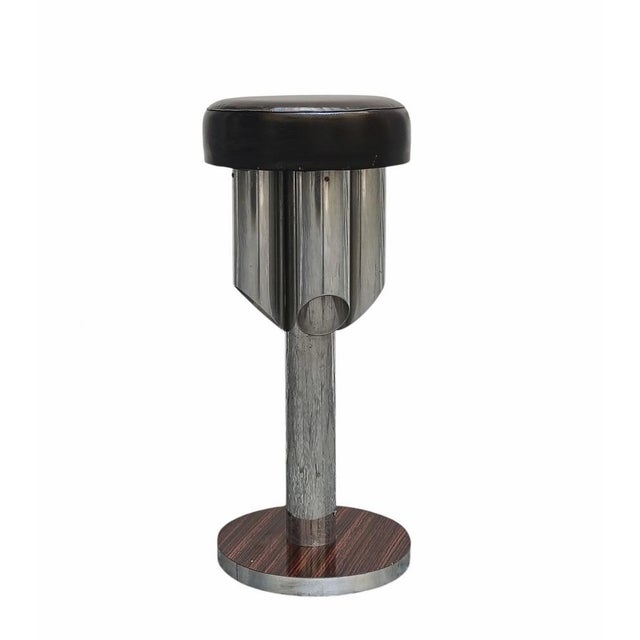 Tall Chrome and Leather Bar Stool, Italy, 1970s For Sale - Image 6 of 6