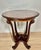 Elegant early 20th century Art Nouveau side table crafted in solid oak with a beautifully sculptural pedestal base. The...