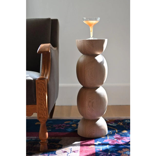 Mid-Century Modern The Lynn Drink Table - White Oak For Sale - Image 3 of 3