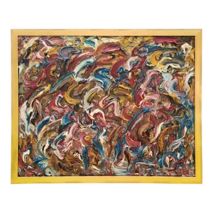 Contemporary Abstract Expressionist Original Oil Painting "Knots" by Barry Benner