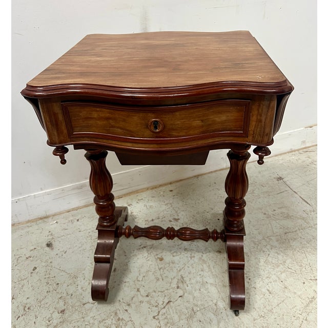 Mahogany and Veneer Worktable, 1800s For Sale - Image 3 of 16