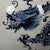 Blue Chinoiserie Blue and White Dragon Motif Porcelain Lidded Ginger Jar For Sale - Image 8 of 8