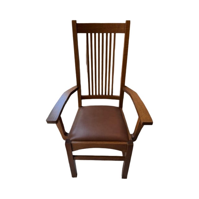 2000 - 2009 Handmade Mission/Craftsman Style Dining Set For Sale - Image 5 of 10