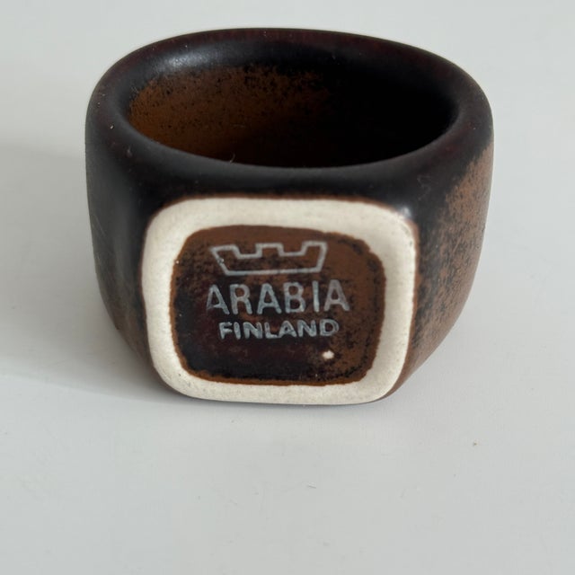 Ruska Napkin Ring by Ulla Procope for Arabia Finland, 1960s, Set of 6 For Sale - Image 6 of 7