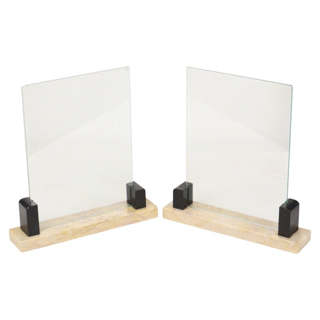 Art Deco Photo Frames in Black and Beige Marble, 1930s, Set of 2 For Sale - Image 18 of 18