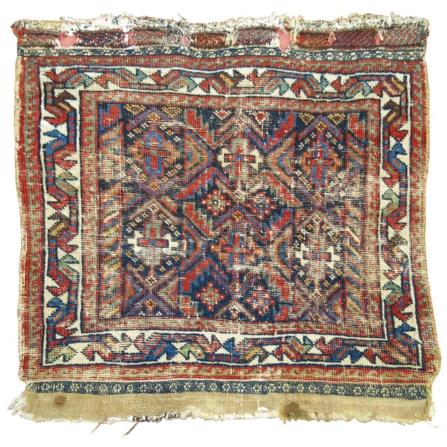 late 19th century Persian Afshar rug. Measures: 25" x 28".