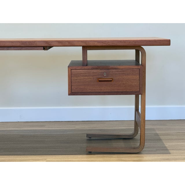 Large Danish Executive Desk in Teak by Jørgen Clausen for Brande Møbelfabrik, 1950s For Sale - Image 6 of 12